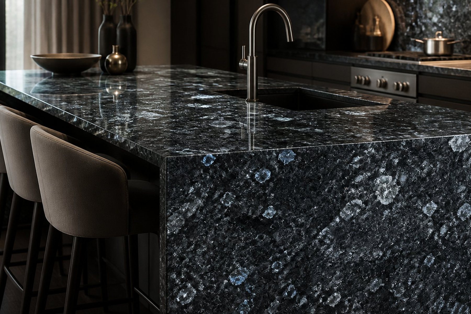 Blue Pearl slab