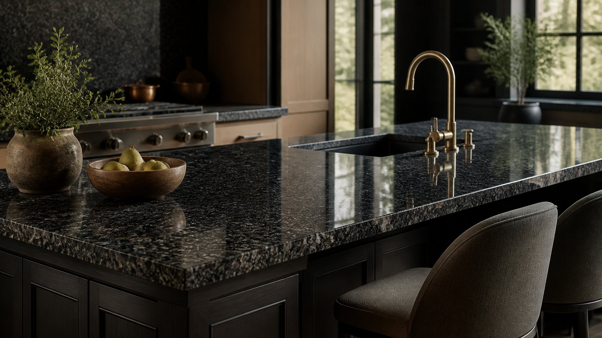 Ash Black in The Monolith Kitchen
