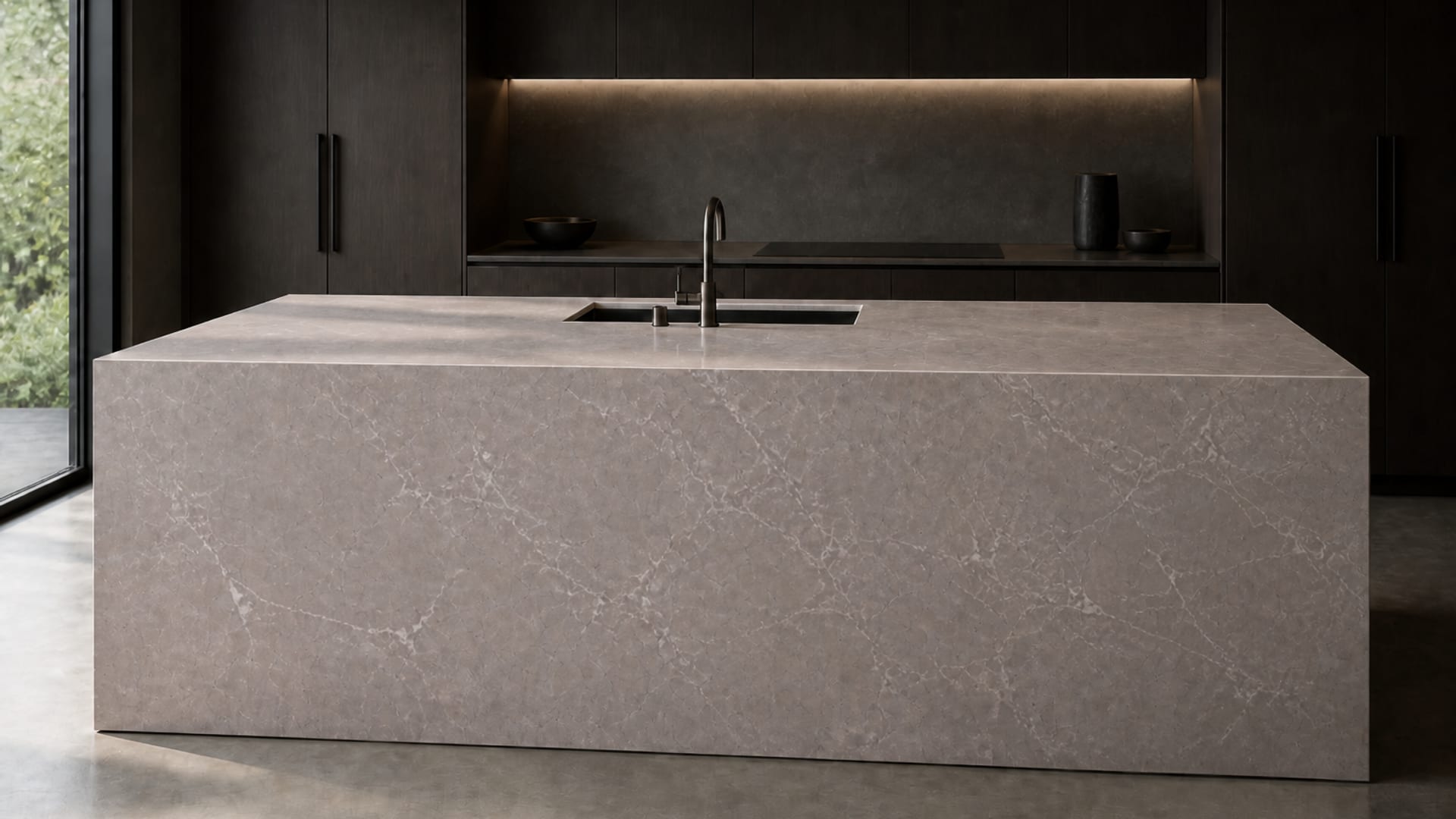 Coastal Gray in The Monolith Kitchen