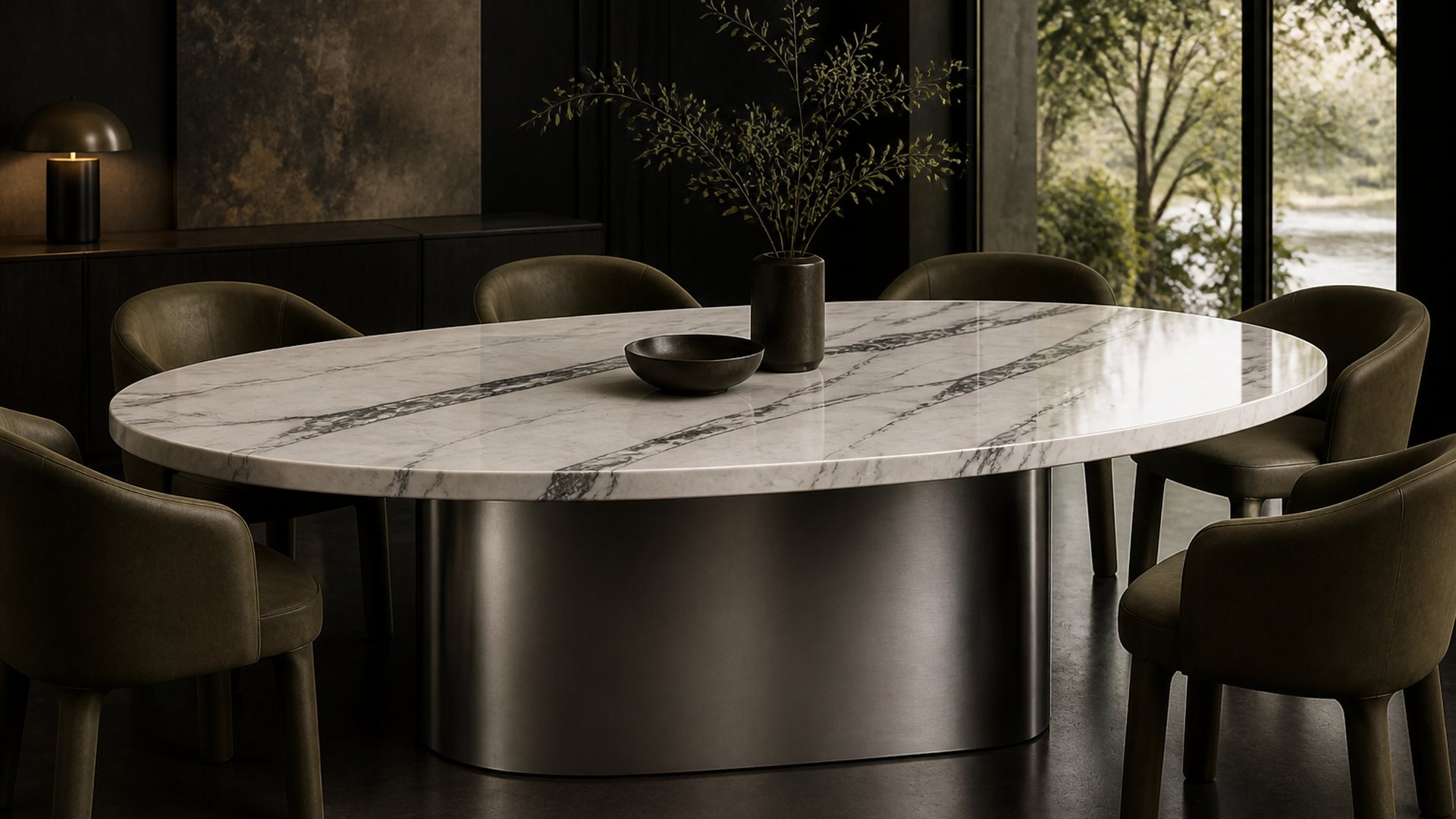 Astra White Venato in The Table