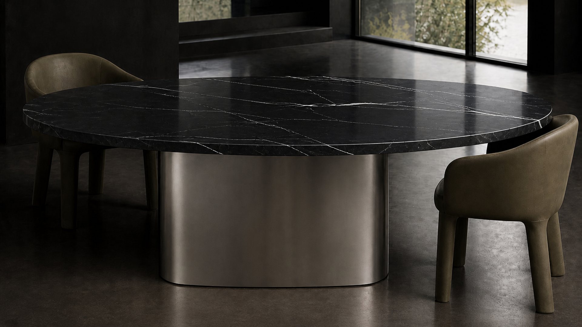 Nero Marquina in The Table
